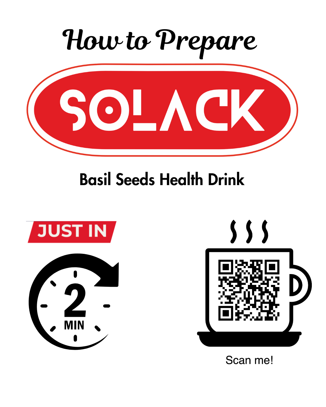 Solack Basil Seeds Health Drink Mix 300Gram