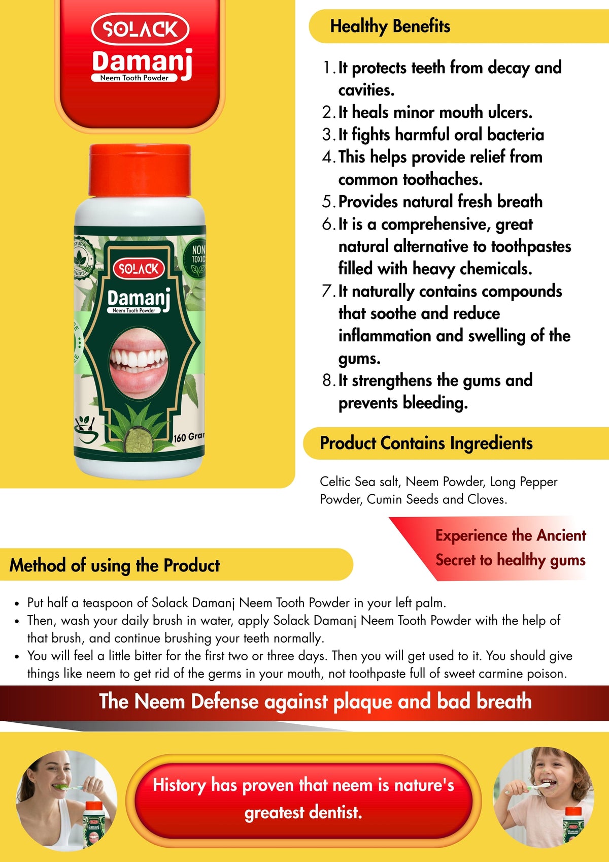 Damanj Neem Tooth Powder