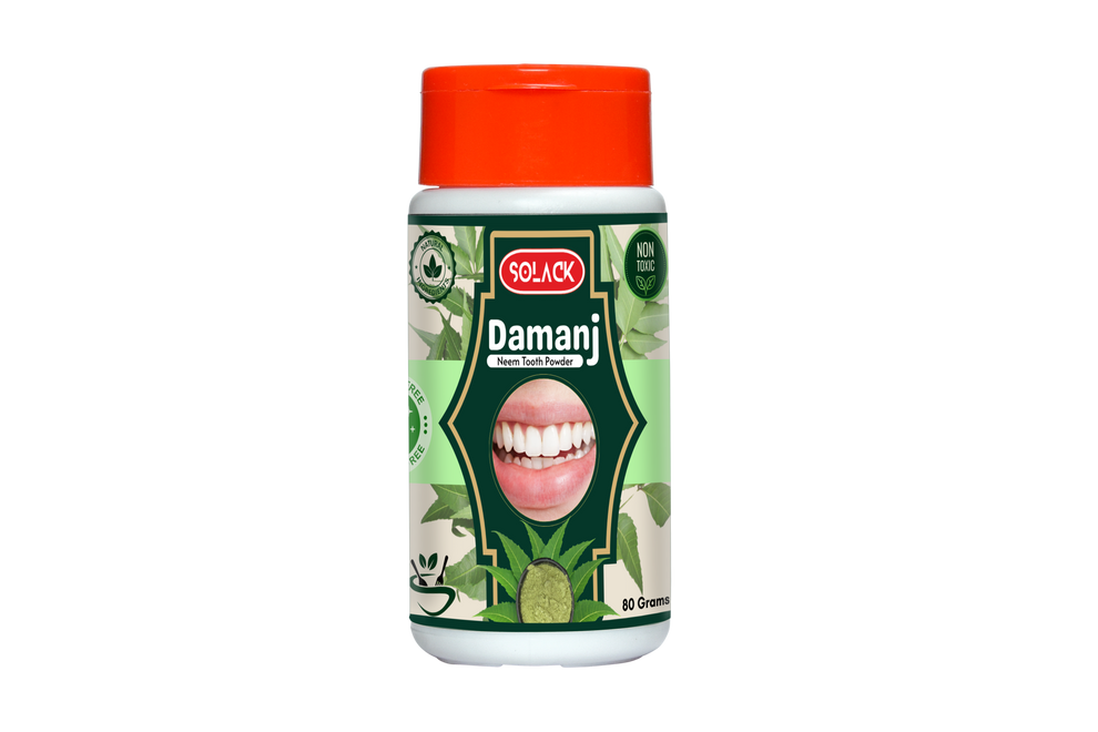 Solack Damanj Neem Tooth Powder 80 gram – Solack Industries Pvt Ltd
