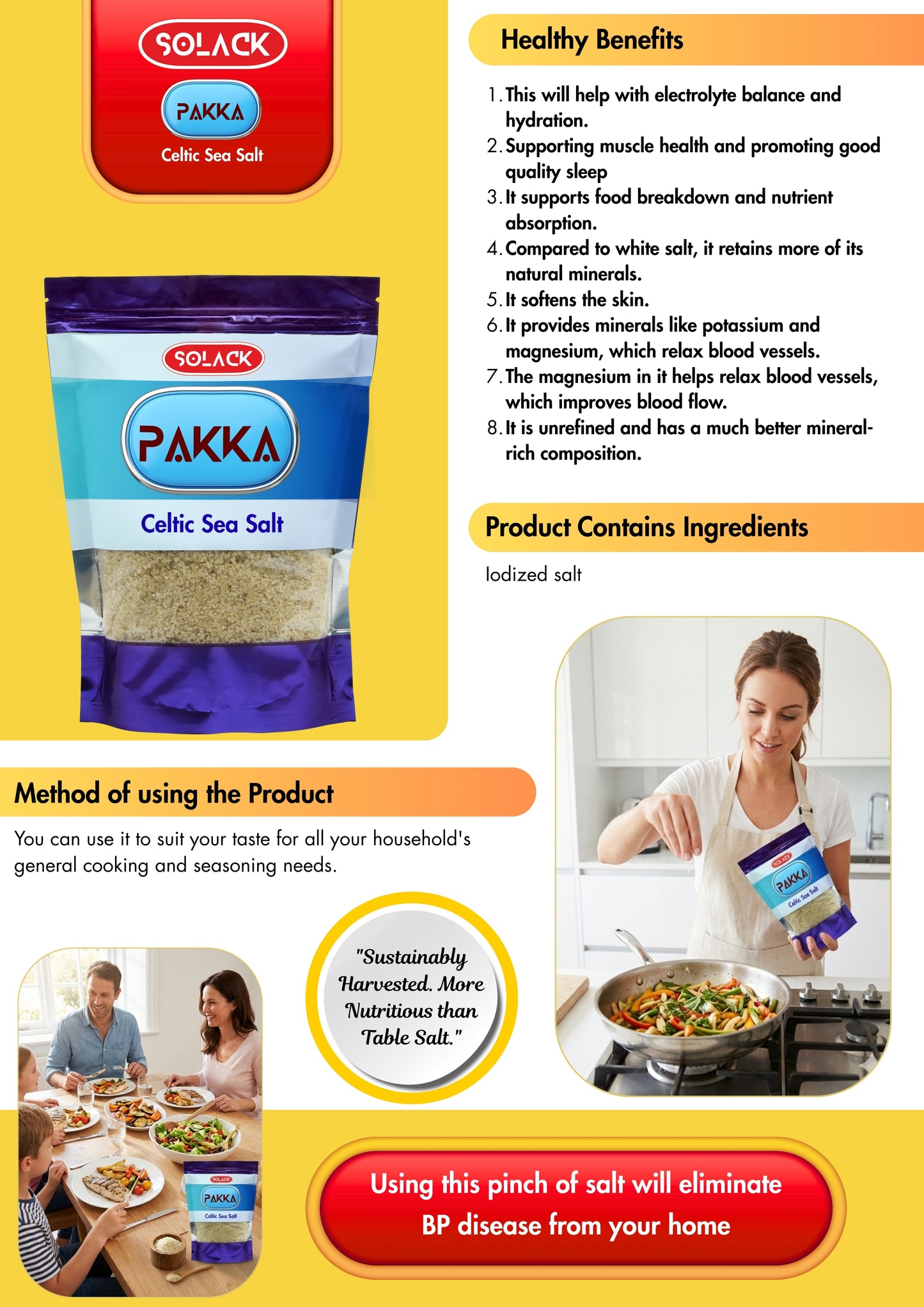 Solack Pakka Celtic Sea Salt 1000  Gram